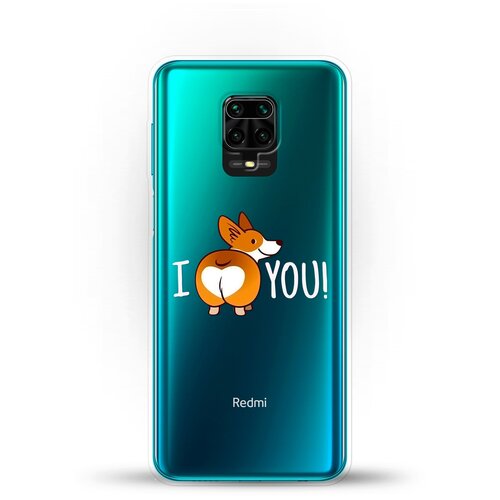 фото Силиконовый чехол love корги на xiaomi redmi note 9 pro andy & paul