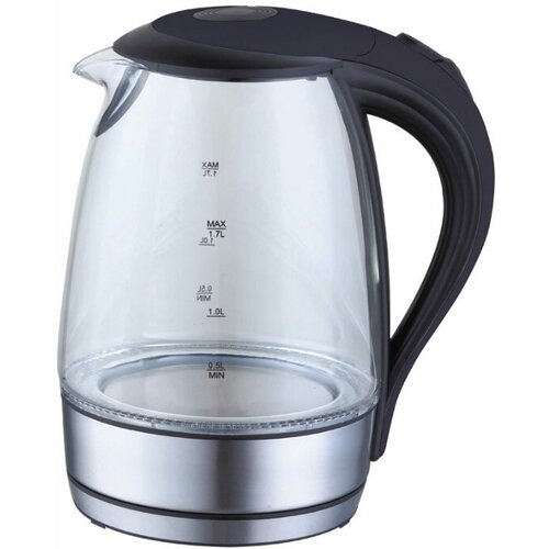 Чайник электрический Supra KES-2001 2л 1500Вт серебристыйчерный корпус металл 235000₽