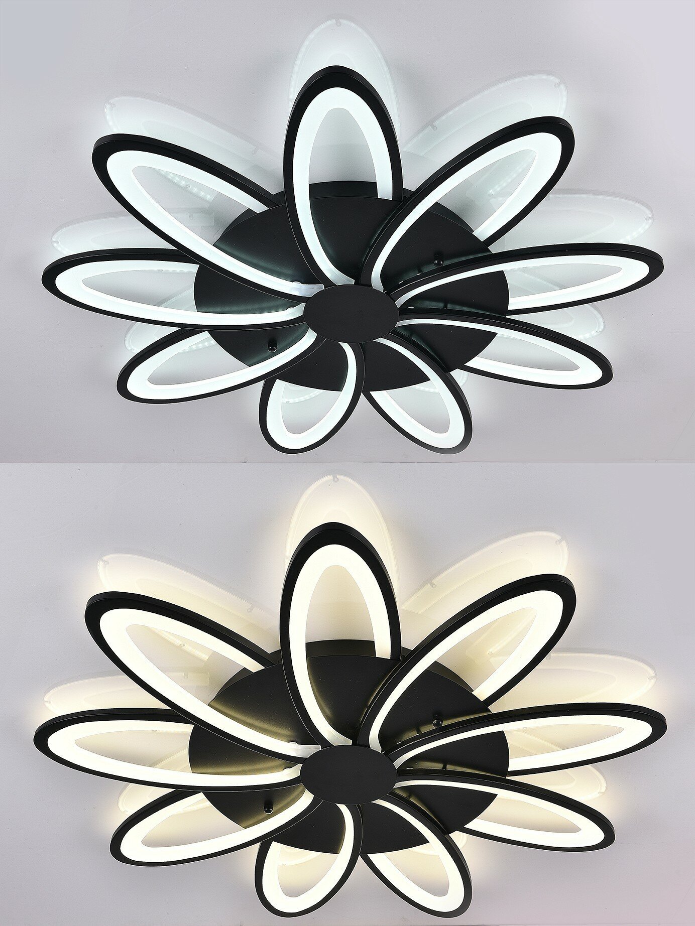 Люстра Natali Kovaltseva LED LIGHT High-Tech Led Lamps 82009 Black, 200 Вт, кол-во ламп: 1 шт., цвет: черный - фото №13