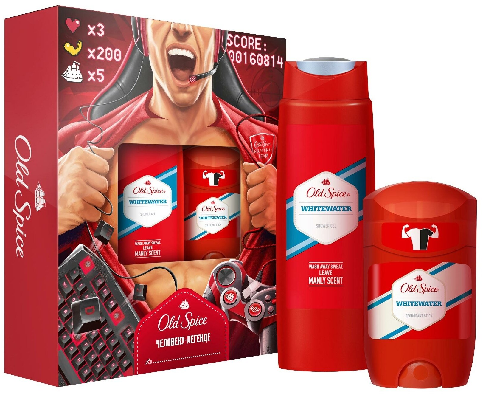 Подарочный набор Old Spice White Water Гель для душа 250мл + Твердый дезодорант 50мл - фото №15