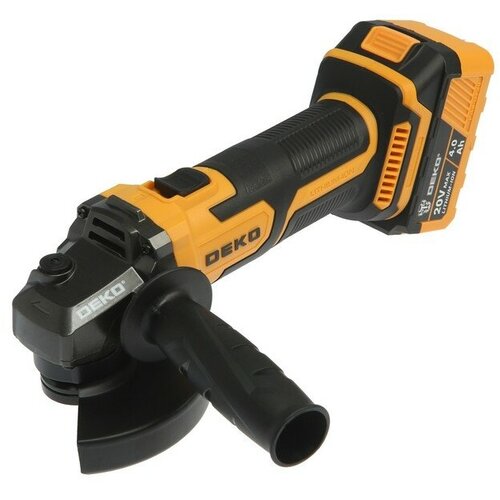 Аккумуляторная угловая шлифмашина DEKO DKAG20-125 20 В 2х4 Ач Li-Ion d125х222 мм 1453500₽