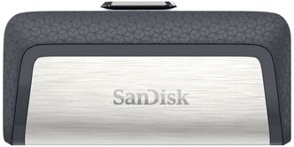 Флешка SanDisk Ultra Dual Drive USB Type-C 128 GB, 1 шт., серый