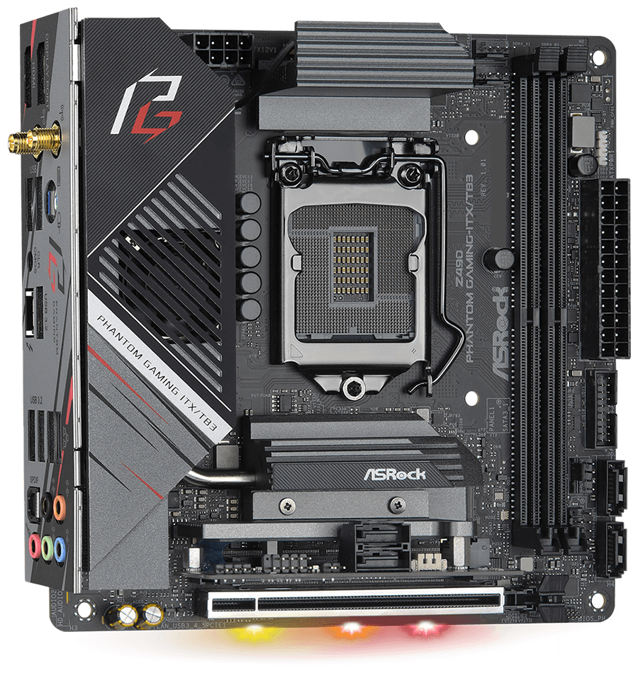 Материнская плата ASRock Z490 PHANTOM GAMING-ITX/TB3 LGA1200, Intel Z490, Mini-ITX, BOX