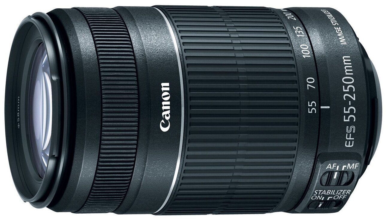 Объектив Canon EF-S 55-250mm f/4.0-5.6 IS II, черный