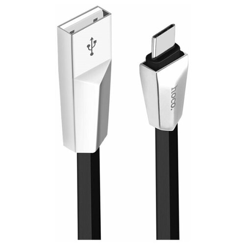 Кабель Hoco X4 USB - USB Type-C, 1.2 м, 1 шт., черный/серебристый