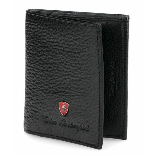 Портмоне Tonino Lamborghini Sport Elegance Black, 8.8х10.3 см, кожа.