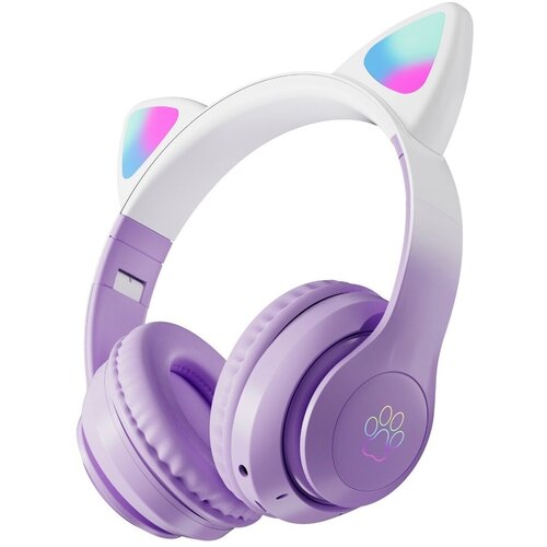 Детские беспроводные наушники с ушками кошки Светящиеся беспроводные наушники Bluetooth наушники 149800₽