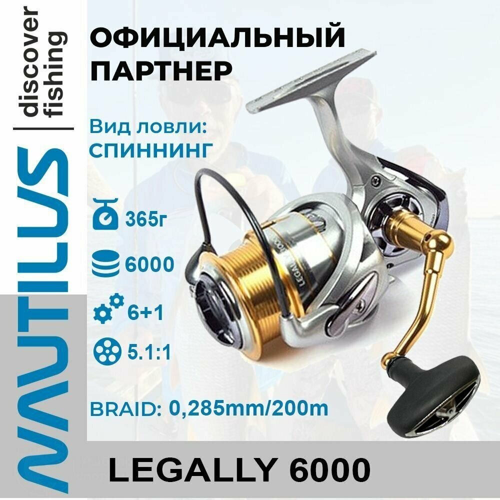 Катушка спиннинговая Nautilus Legally 6000