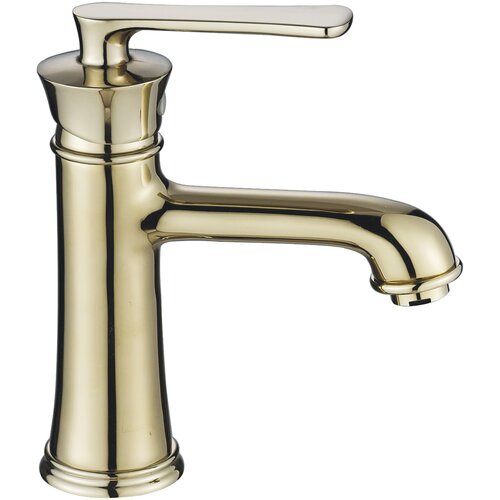 фото Haiba смеситель для раковины (умывальника) латунный с литым изливом, золотистый