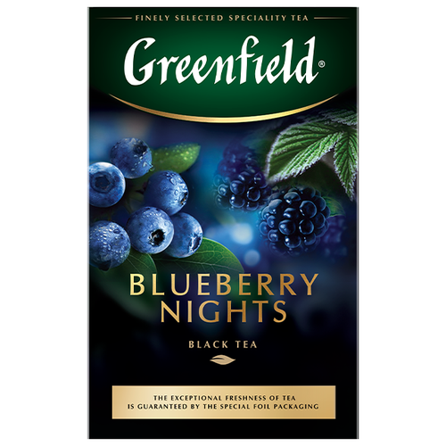 Greenfield чай черный листовой Blueberry Nights 100г.