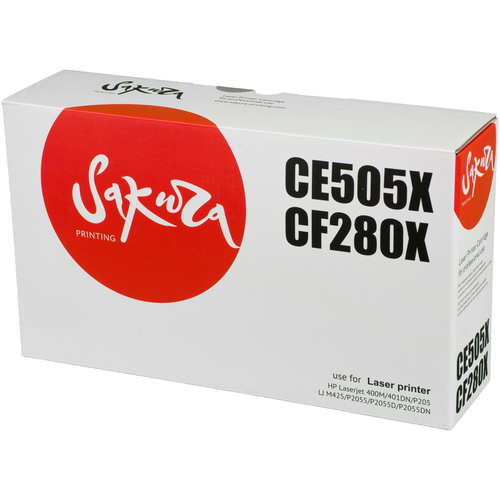 Картридж Sakura CE505X/CF280X для HP, черный картридж sakura ce505x cf280x для hp черный