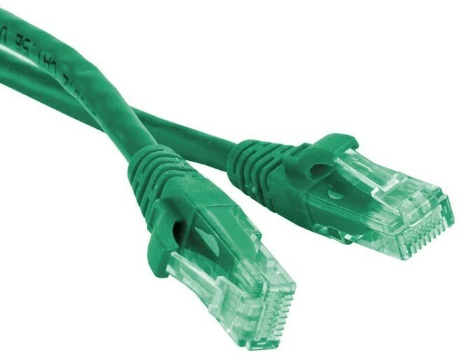 Патч-корд RJ45 - RJ45, 4 пары, UTP, категория 5е, 5 м, зеленый, LANMASTER LAN-45-45-5.0-GN