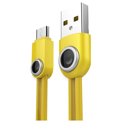 Кабель Remax Lemen USB - microUSB (RC-101m), 1 м, желтый кабель remax lemen usb microusb rc 101m 1 м желтый