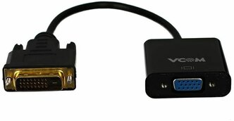 Адаптер VCOM DVI - VGA (CG491), черный