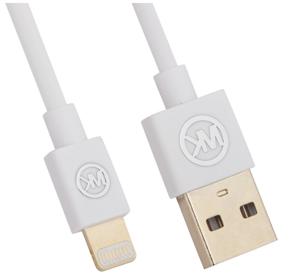 USB кабель WK Worm WDC-052 Apple 8 pin (белый)