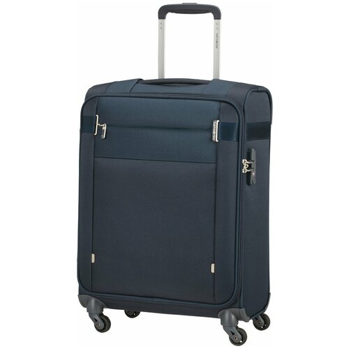 Чемодан Samsonite, 42 л, размер S, синий чемодан samsonite hh5 41001 33 л размер s синий