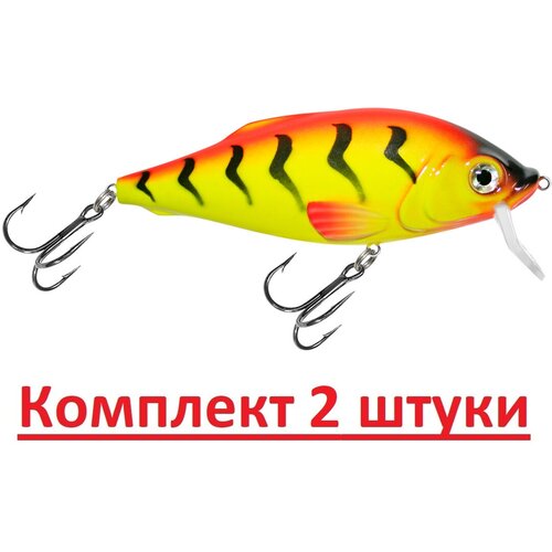 фото Воблер aqua язь 110mm, цвет 050 (огненная макрель), 2 штуки