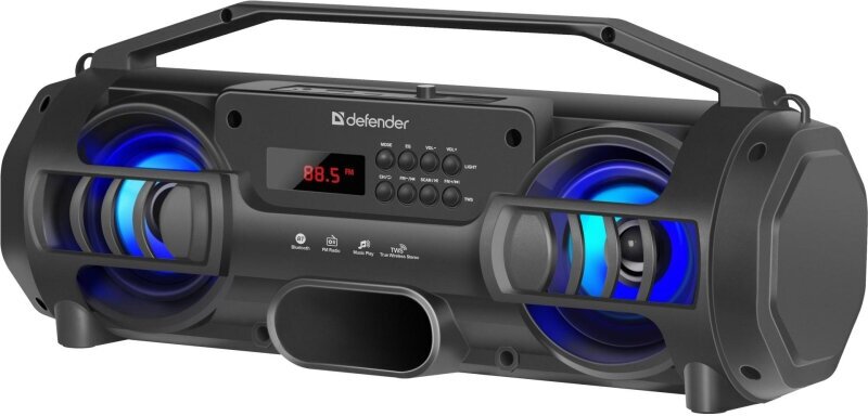 Портативная колонка DEFENDER G104, 12Вт, черный [65104] - фото №1