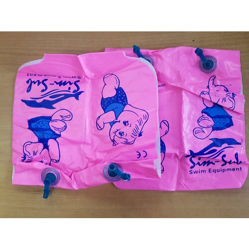 Нарукавники для плавания детские Слоник розовые, 22х22см, 3-6 лет нарукавники детские для плавания надувные розовые