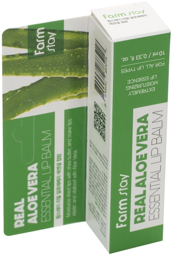 Бальзам для губ FarmStay Real Aloe Vera Essential Lip Balm 10мл CNO COSMETICS - фото №19