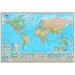 АГТ Геоцентр Настенная политическая карта мира с инфографикой 1:26 размер 158х107