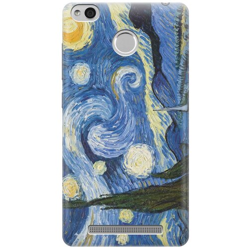 фото Cиликоновый чехол на xiaomi redmi 3 pro / сяоми редми 3 про с принтом "звездная ночь" gosso
