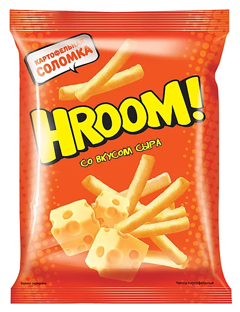 Hroom, чипсы со вкусом сыра, 50 г