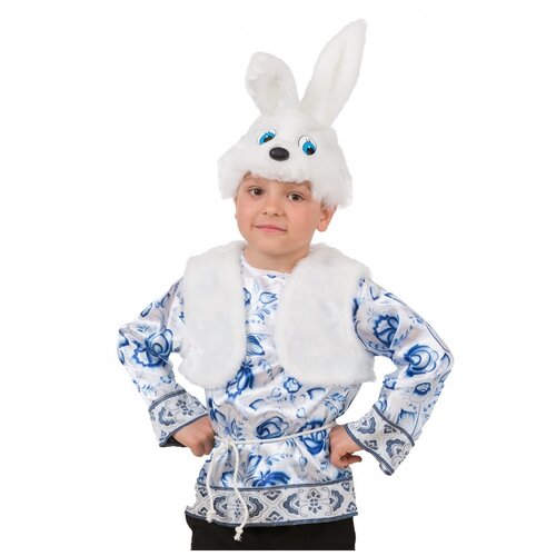 фото Костюм батик jeanees зайчонок ванятка (5003), белый/голубой, размер 122