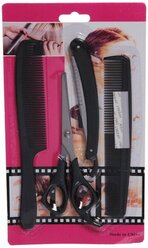 Набор для стрижки волос «Barber», ножницы прямые, расческа 2шт, станок для бритья