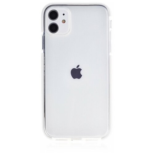фото Чехол накладка iphone 11 6.1" gurdini силикон противоударный белый