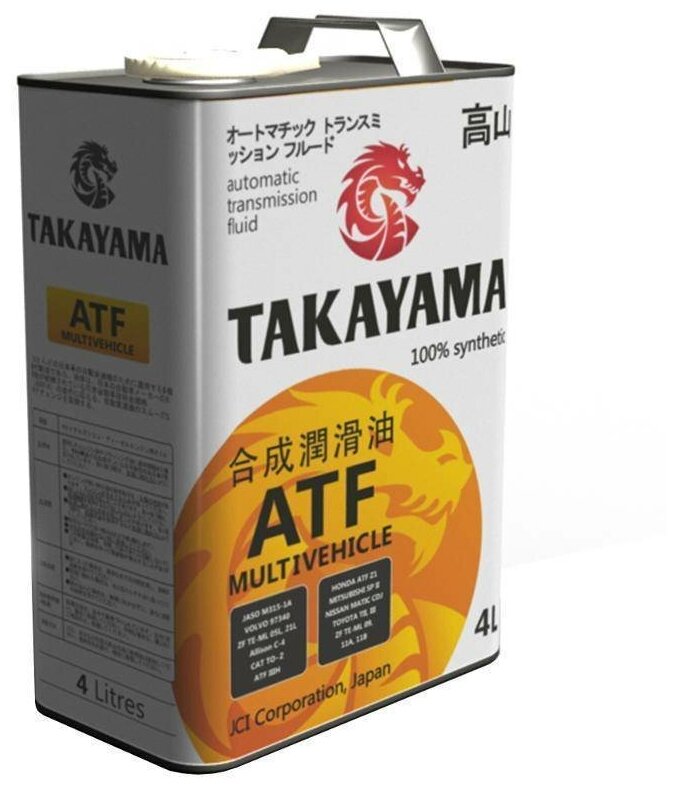 Takayama Atf Multivechicle 4л Жидкость Для Акпп TAKAYAMA арт. 801872