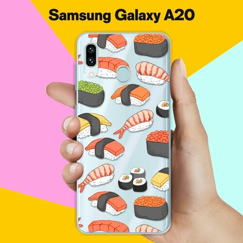 Силиконовый чехол Суши на Samsung Galaxy A20 силиконовый чехол суши собачки на samsung galaxy a20