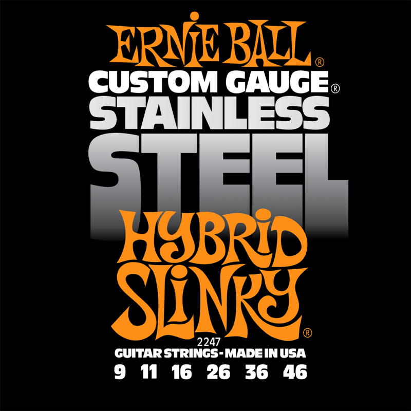Ernie Ball 2247 струны для эл. гитары Stainless Steel Hybrid Slinky (9-11-16-26-36-46)
