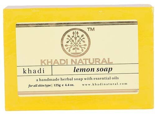 LEMON Handmade Herbal Soap With Essential Oils, Khadi Natural (лимон Мыло ручной работы с эфирными маслами, Кхади), 125 г.