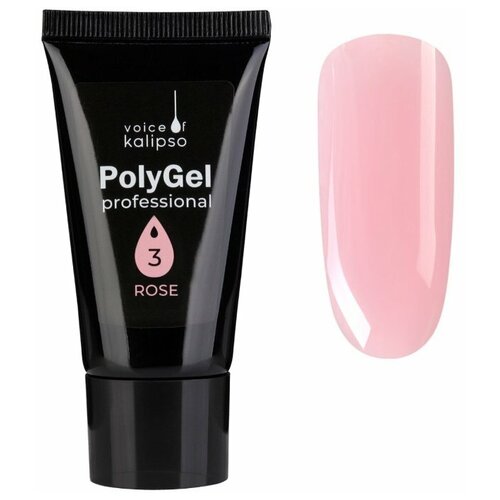 Полигель Kalipso розовый натуральный ROSE 3 30 МЛ 540₽