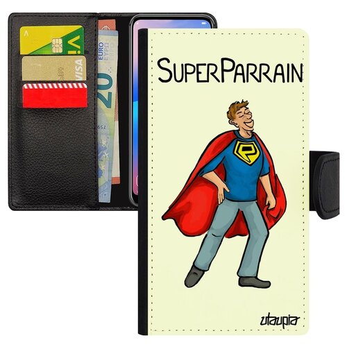 фото Чехол книжка на телефон apple iphone 8 plus, "суперкрестный" смешной рисунок utaupia