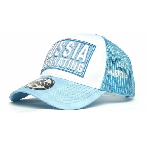 фото Бейсболка atributika & club, размер 52-54, белый, голубой