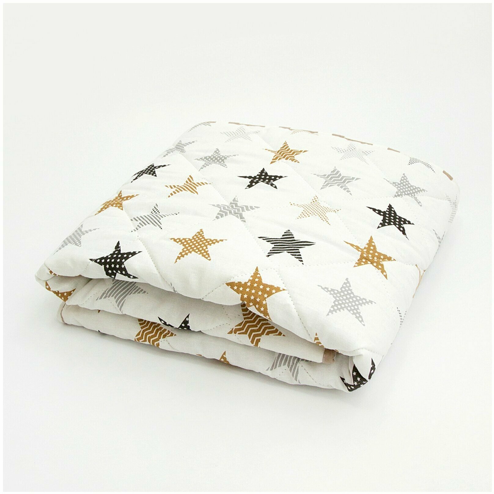фото Коврик детский стёганный Amarobaby Soft Mat 115х115 см, Зверята (жёлтый)