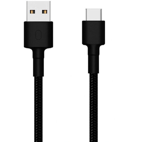 Дата-кабель Xiaomi Mi USB Type-C Braided Cable 100см (SJX10ZM) черный дата кабель xiaomi mi usb type c braided cable 100см sjx10zm красный