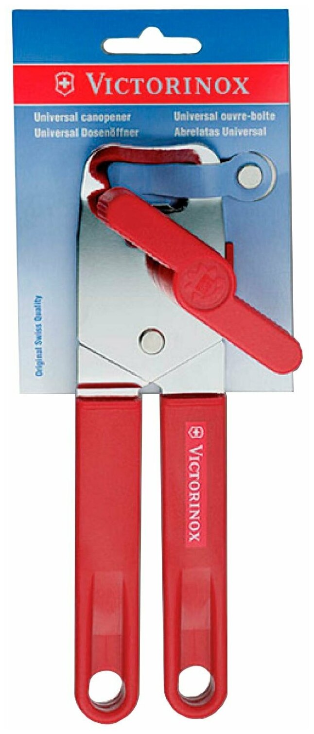 Консервный нож Victorinox 7.6857, универсальный, красный