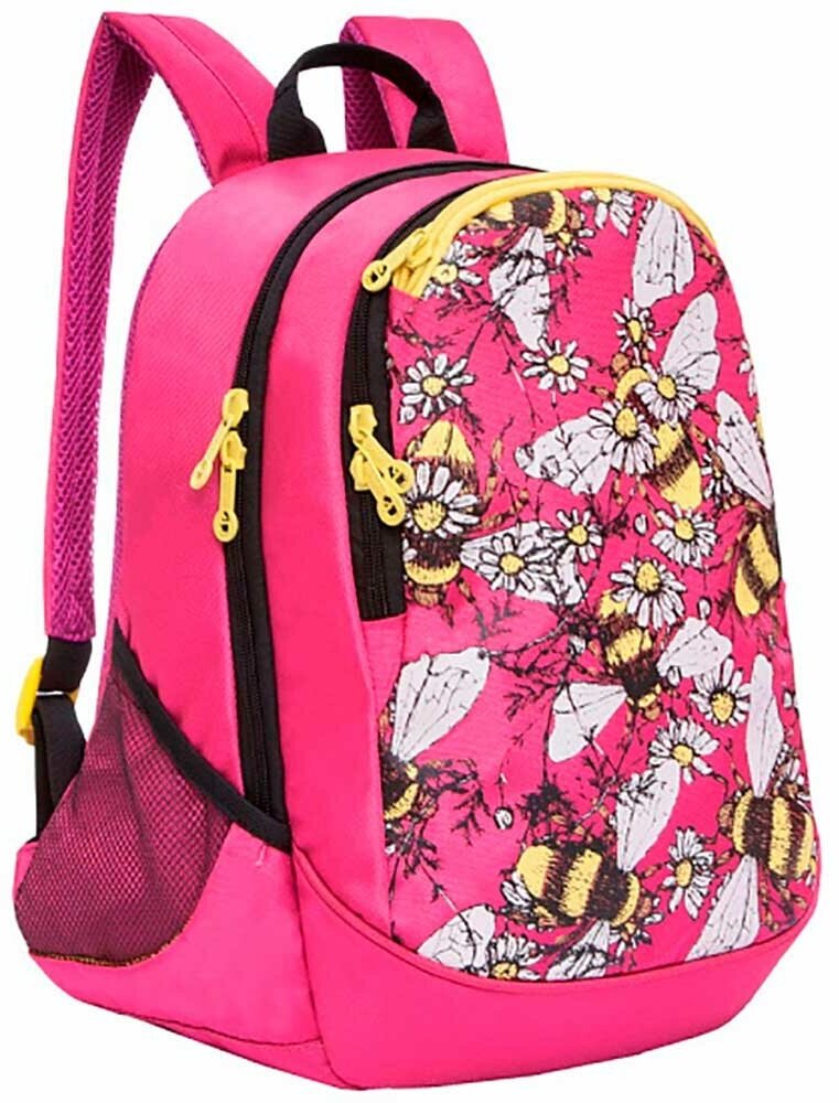 Рюкзак Grizzly цвет: розовый 29х40х20 см - фото №2