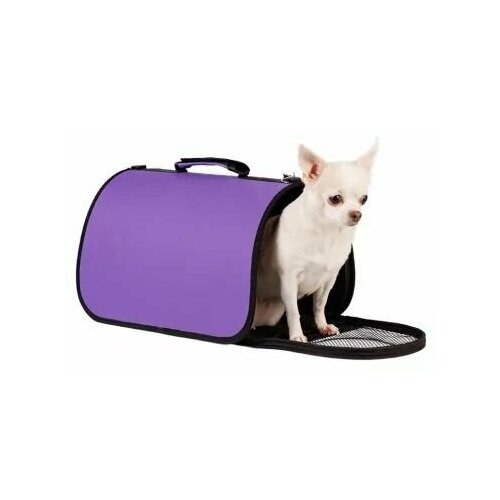 Rurri Сумка-переноска для кошек и собак мелких пород Хард, M, 40х25х25 см, фиолетовая