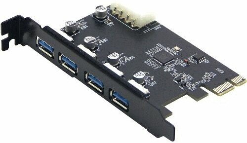 Контроллер USB3.0 Gembird SPCR-04 PCI-Express на 4 USB Af