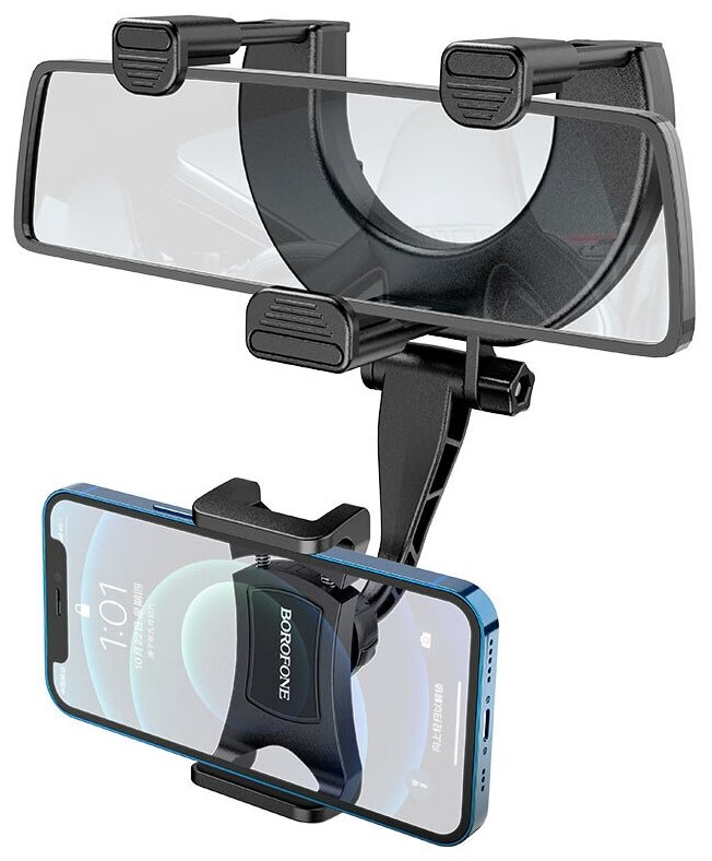 BOROFONE BH49 Roller, автомобильный держатель телефона на зеркало заднего вида