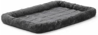 Лежак для собак и кошек Midwest QuietTime Faux Fur Deluxe Bolster 61х46х8 см gray