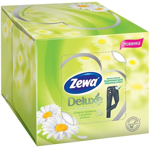 Набор из 3 штук Салфетки косметические ZEWA 60шт Delux Арома коллекция