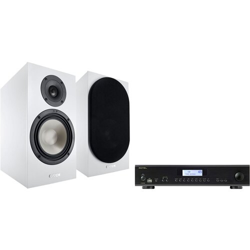 Комплект стерео системы - Rotel A12MKII Black + Canton GLE 30 White