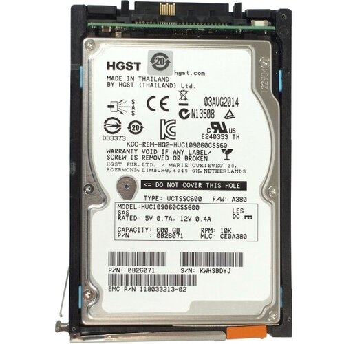 Жесткий диск EMC 005050345 600Gb SAS 25 HDD 5835500₽
