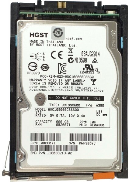 Жесткий диск EMC V2-2S10-600 600Gb SAS 2,5" HDD