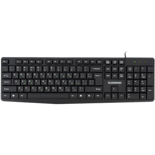Клавиатура SunWind SW-KB100 черный USB 1570653 114500₽